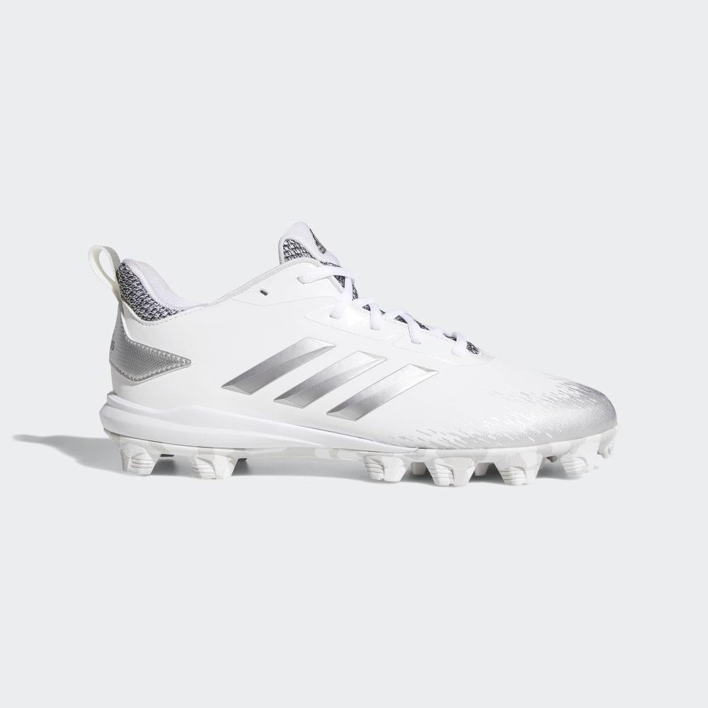 Adidas Men's Adizero Afterburner V MD Baseball Cleats White/Silver Metal/Grey Ireland CG5236